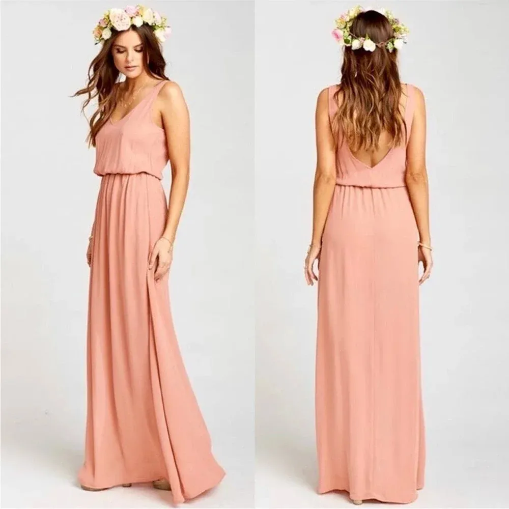 Show Me Your MuMu Kendall Maxi Dress in Rustic Mauve Crisp Women’s Size XL - Image 3