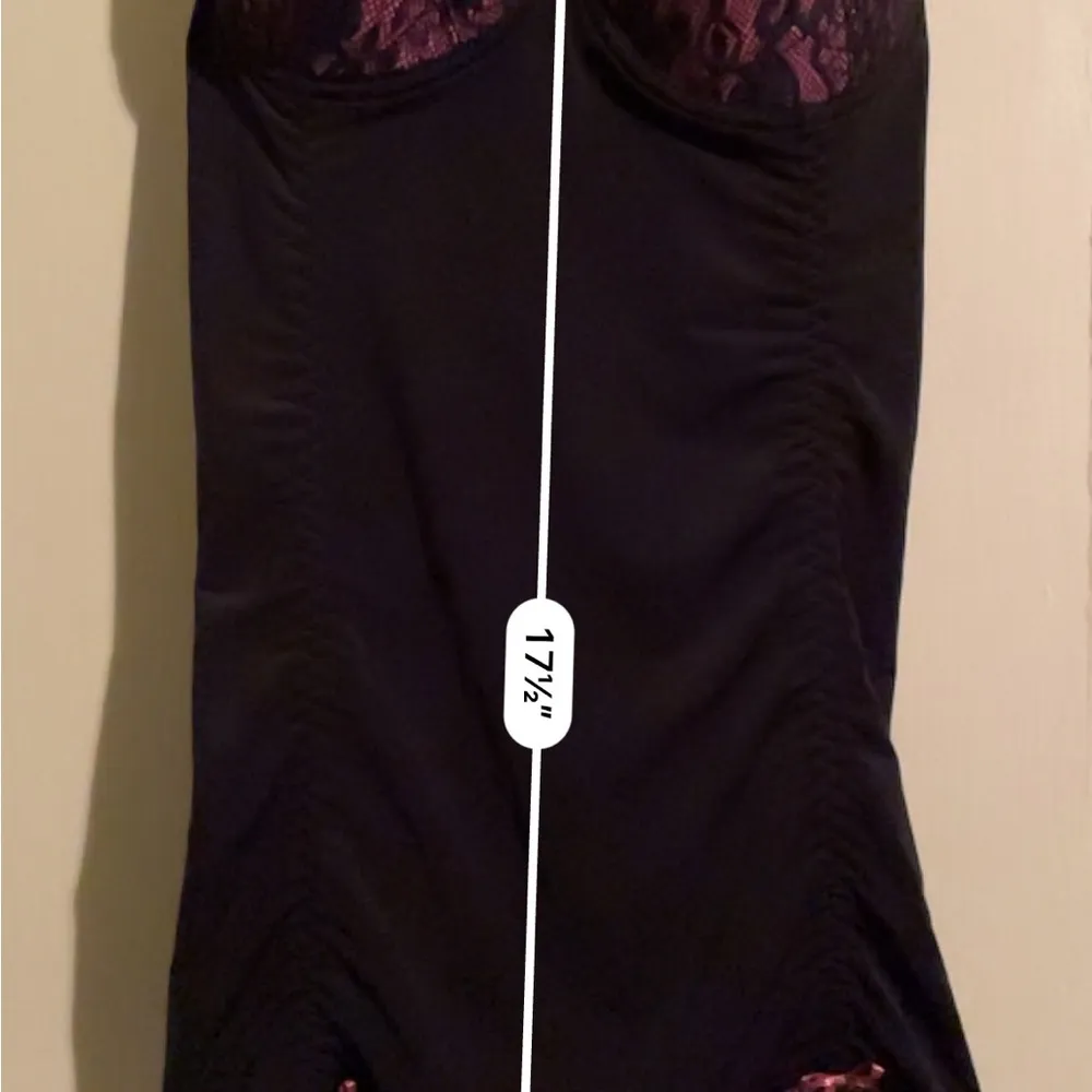 Rene Rofe Black/Pink Push Up Bra Lingerie Corset Negligee RN 72409 - Image 7