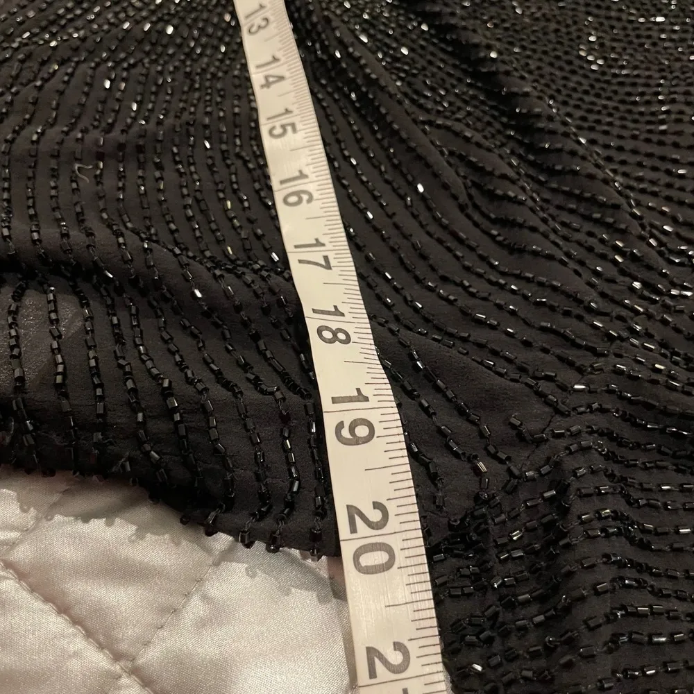 BHLDN Black Lotus Thread Valencia Jacket 100% Silk Glass Beaded Jacket Size L Size L - Image 9