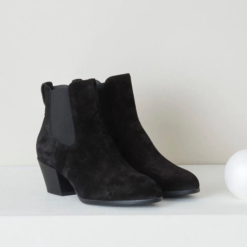 Rag & Bone Devon Boots Women's 39.5 9 Black Suede Ankle Stacked Heel Boots Biker - Image 7