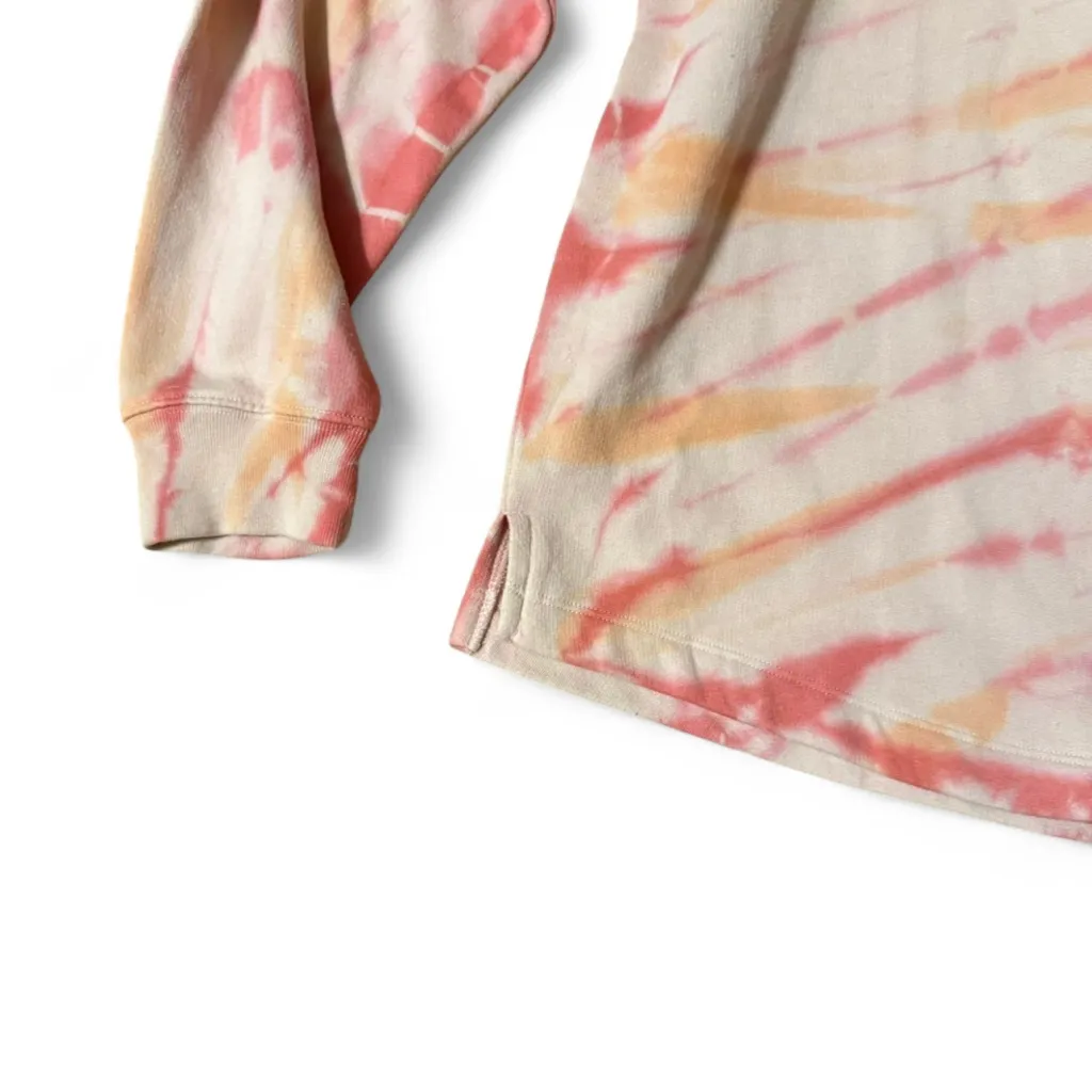 NWT Victoria’s Secret PINK Varsity Notch Crewneck - Size M - Coral Tie-Dye - Image 4