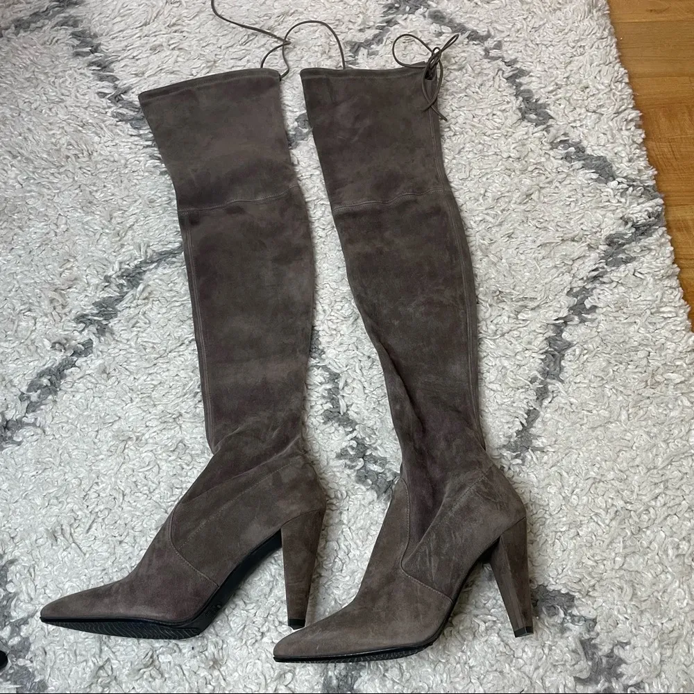 Stuart Weitzman Topo Highland Boot Taupe - Image 27