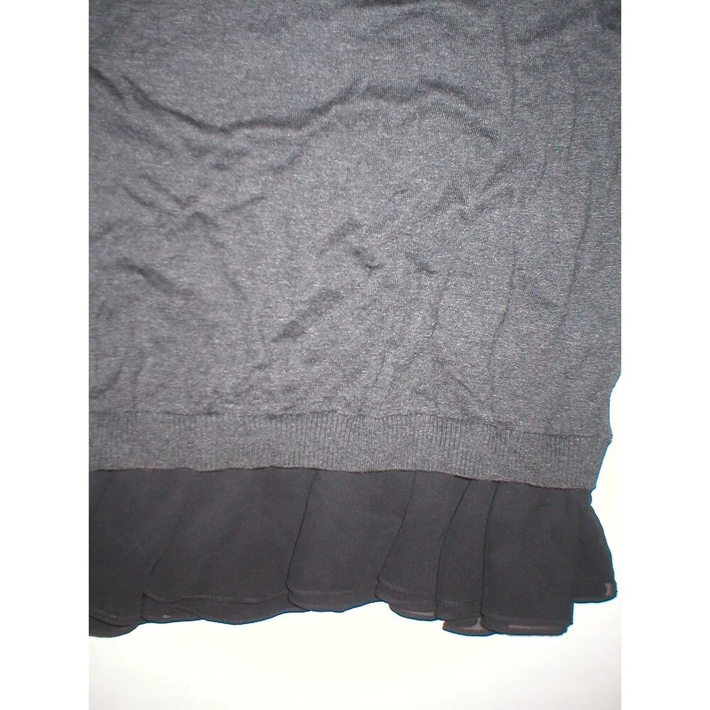 New NWT $109 Rachel Roy Dress Gray Black Sweater Small S Long Sleeves Viscose - Image 8