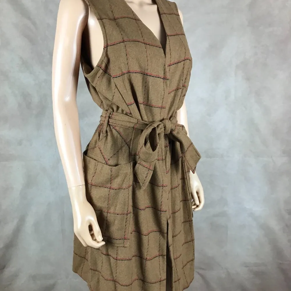 BCBGENERATION Plaid Longline Windowpane Vest NWT LARGE - Image 8