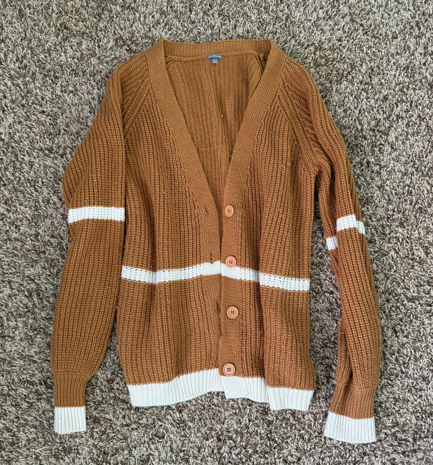 Burnt Orange Fall Cardigan Size L - Image 2