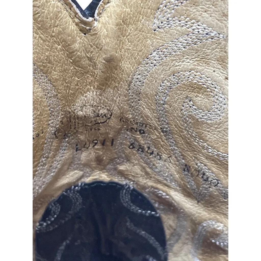 Justin Boots Womans Vintage Black Leather Western mid Calf Boots 6.5B SKU 9561 - Image 10