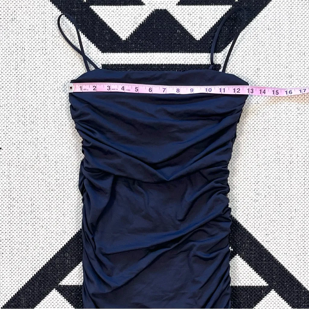 Babaton x  Aritzia Contour Ruched Cami Mini Dress in Black Medium - Image 8