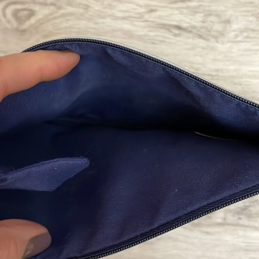 Original by Birdie Gray, Red, Blue Graphic Paris Print Zip Makeup Bag - Image 3