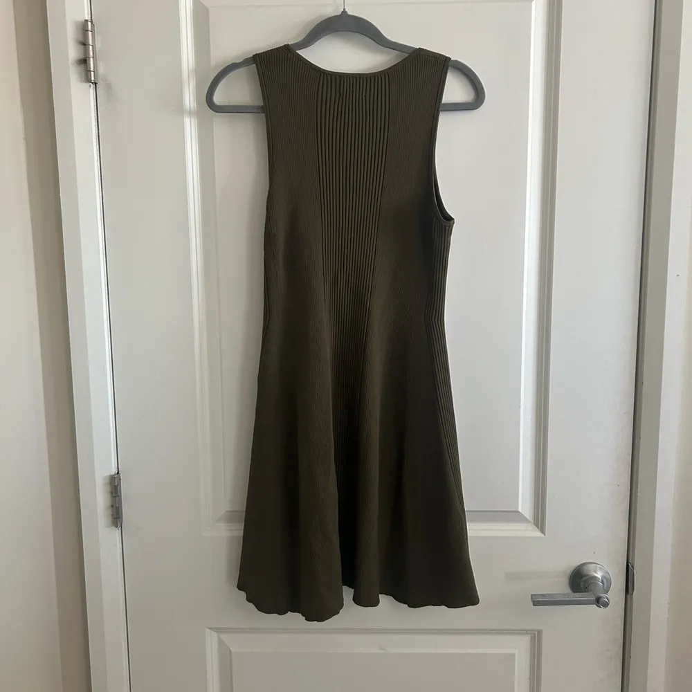 Torn By Ronny Kobo Lace Up Fit & Flare Olive Green Dress Size L - Image 6