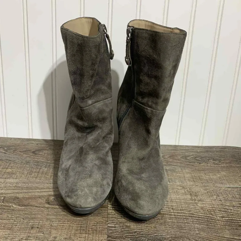 Ellen Tracy Ankle Boot Womens Dark Gray. Leather High Heel sz 9 - Image 4