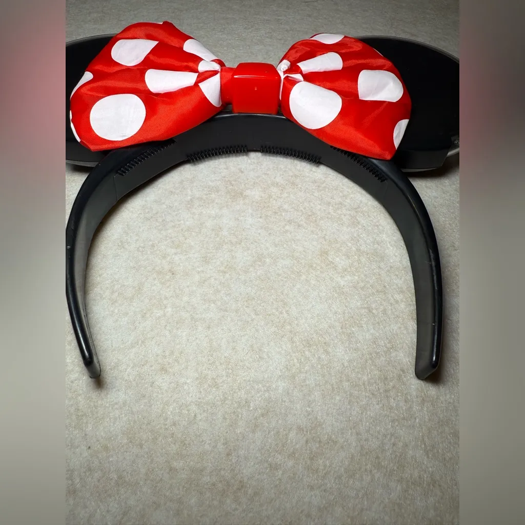 Disney on ICE Vintage 1998 Minnie Mouse Red Polka Dot Light Up Ears Headband - Image 3