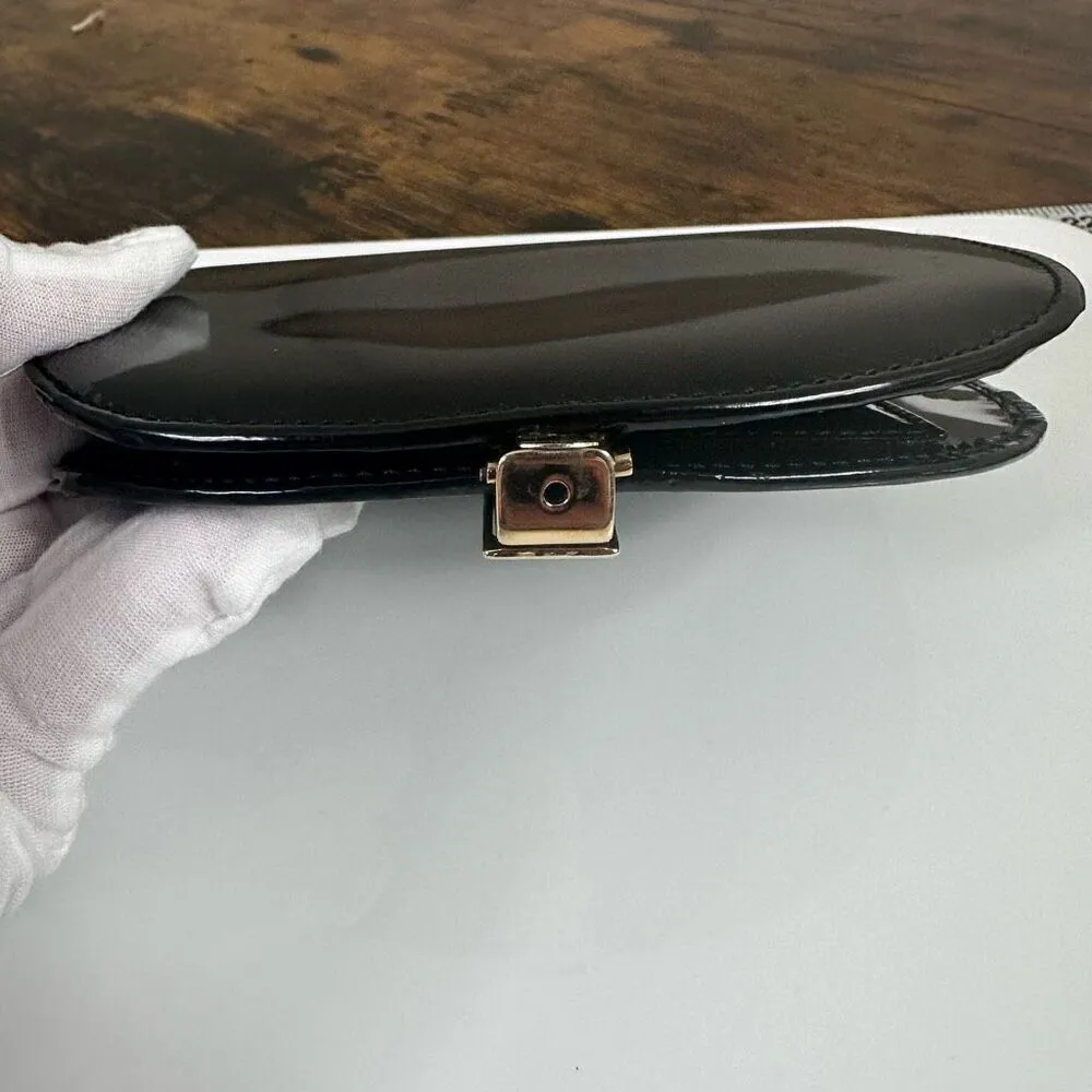 Gucci Wallet‎ Black Patent Leather Belt Buckle Clip Vintage - Image 2