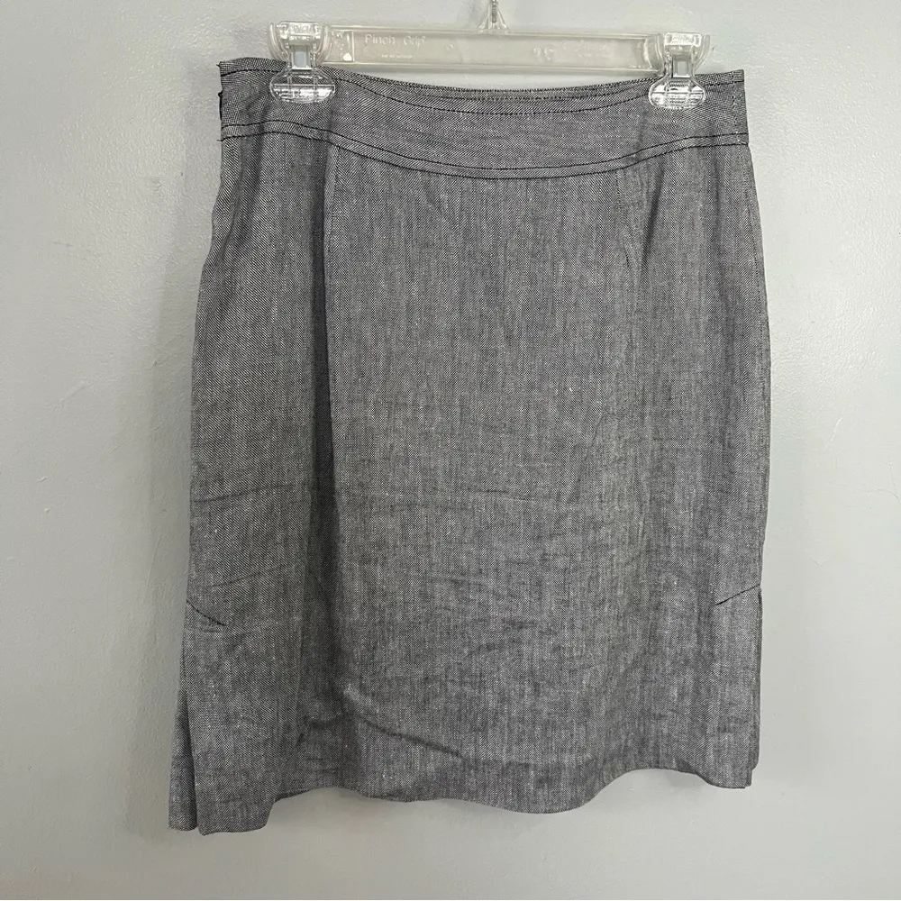 Casual Corner Annex Tweed Knee Length Pencil Skirt Medium 6 Black - Image 9