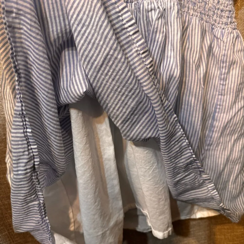 J. Crew Cotton Blue and White striped mini sundress-Size XL - Image 5