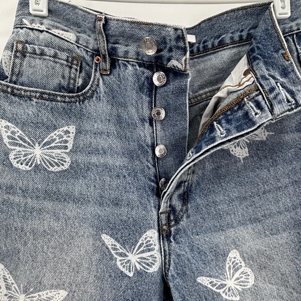 Blue Butterfly Ultra High-Rise Slim Leg Jeans - Image 8