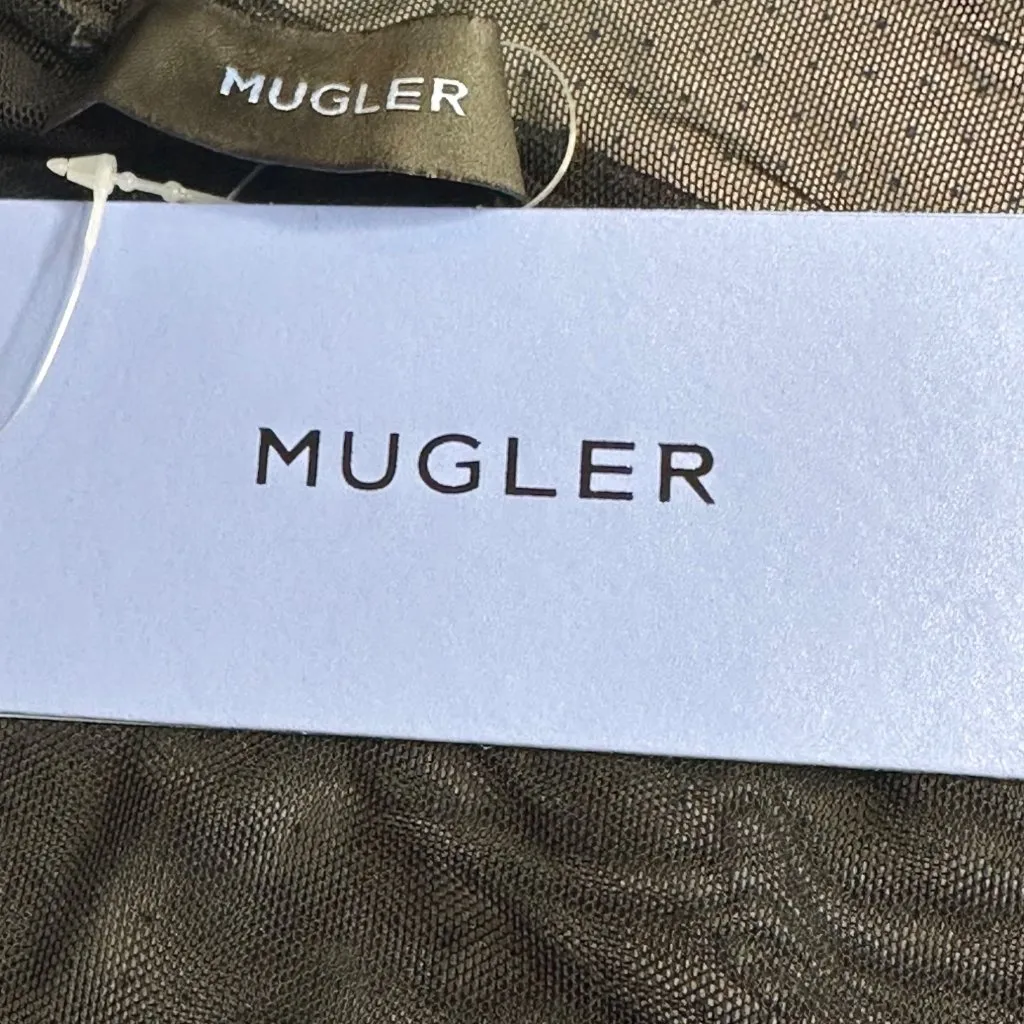 Mugler One Shoulder Mini Dress in Black 42 New Womens Long Sleeve Size undefined - Image 10