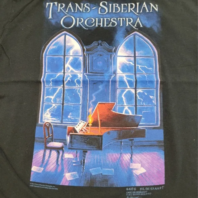 T-Shirt Size Large Trans-Siberian Orchestra Winter Tour 2017 Graphic Tee Tour T-Shirt Unisex - Image 4
