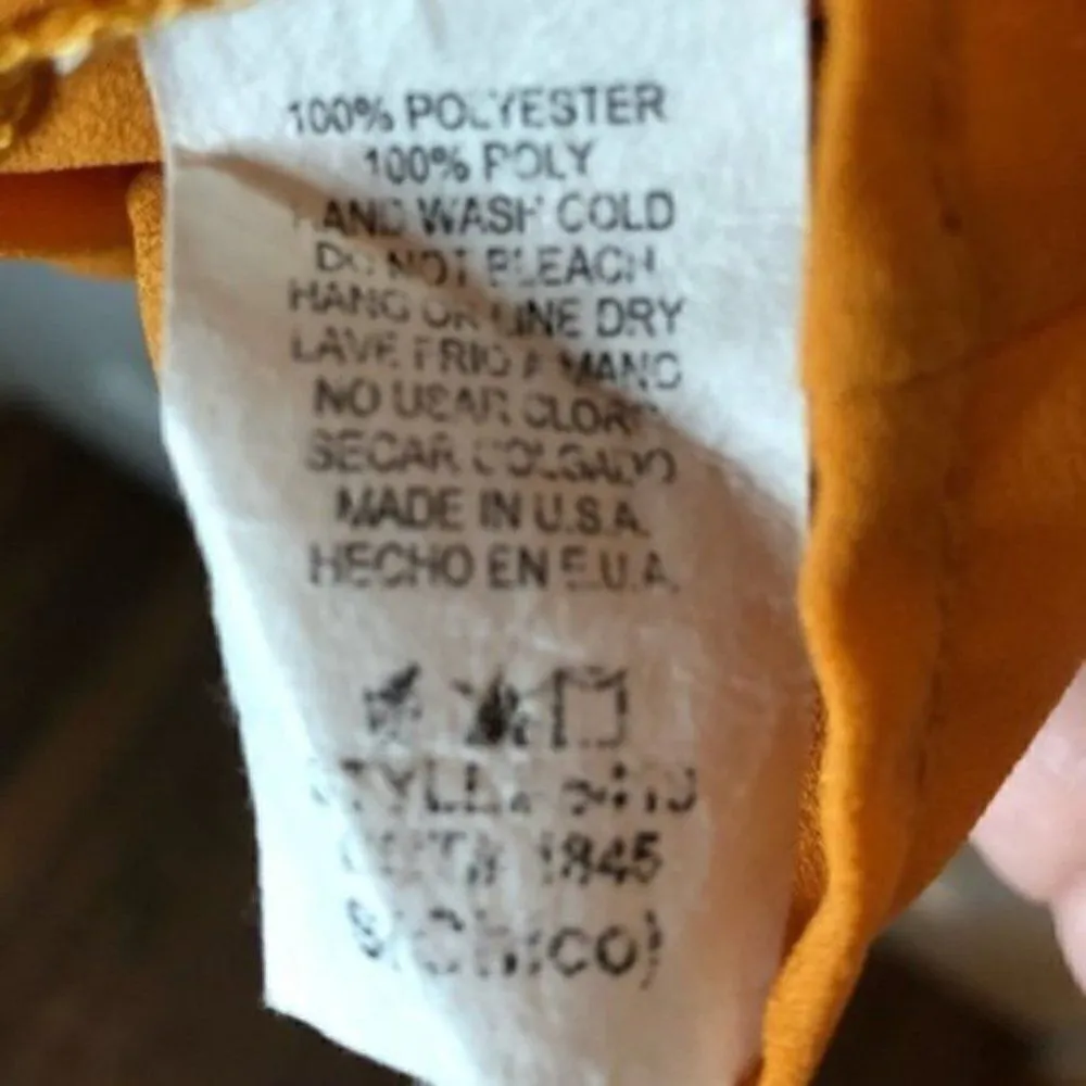 Brenda’s Button Back Blouse Mustard Yellow S - Image 10