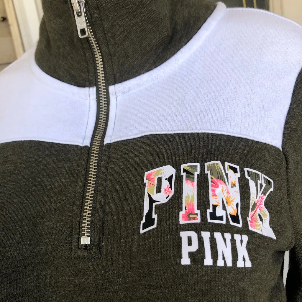 Victoria secret pink half zip up pullover - Image 3