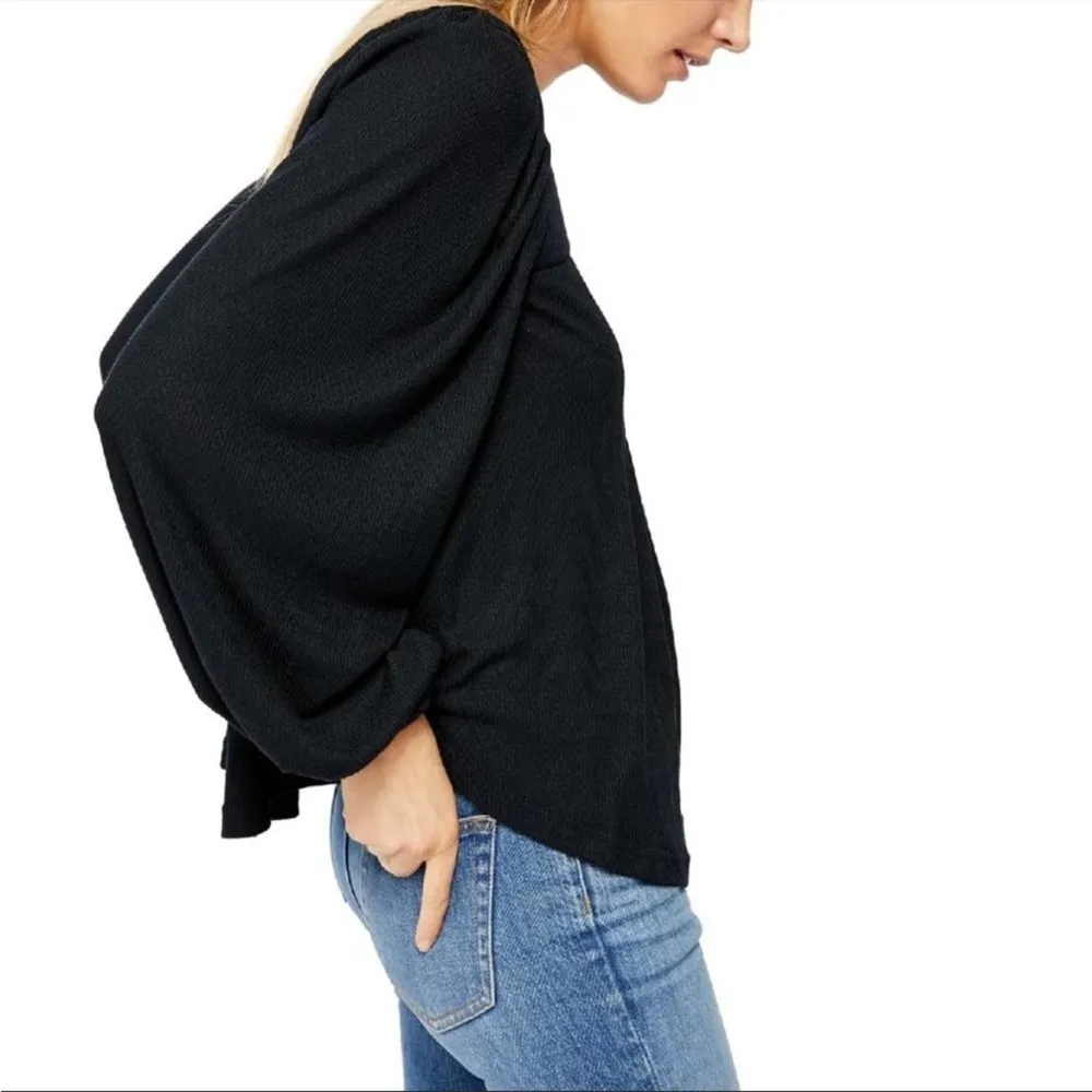 Free People devin Henley top black sz L - Image 3