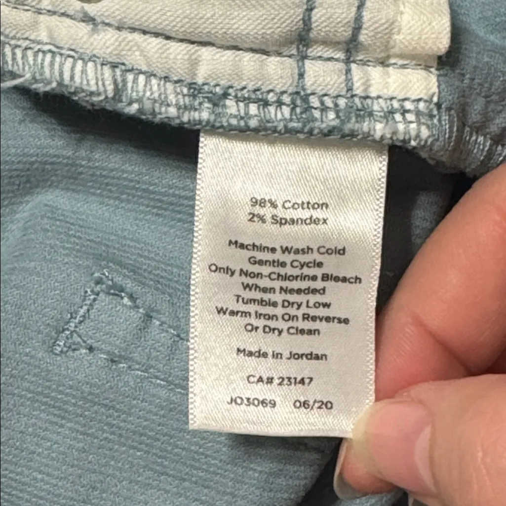 Talbots High-Waist Straight-Leg Curvy Blue Teal Corduroy Pants size 10P - Image 14