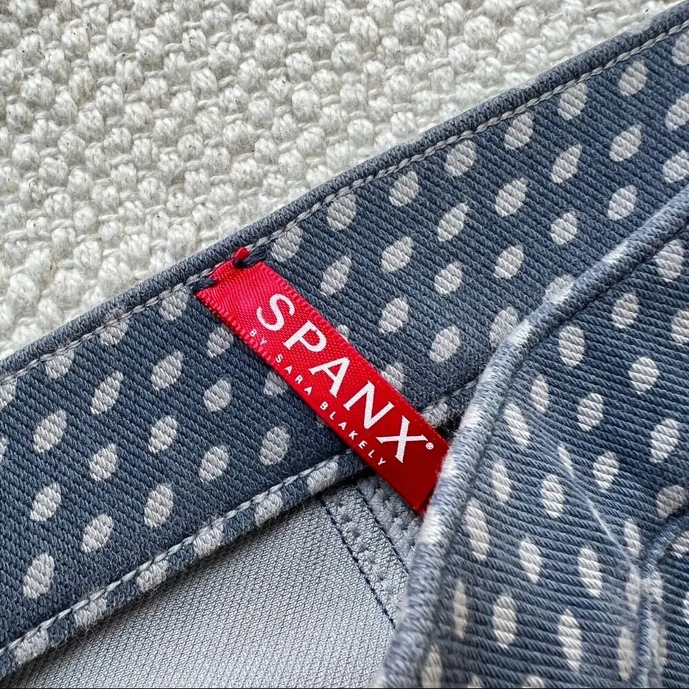 Spanx Jenish Blue Painted Dot Ankle Leggings Women’s Medium - Image 8