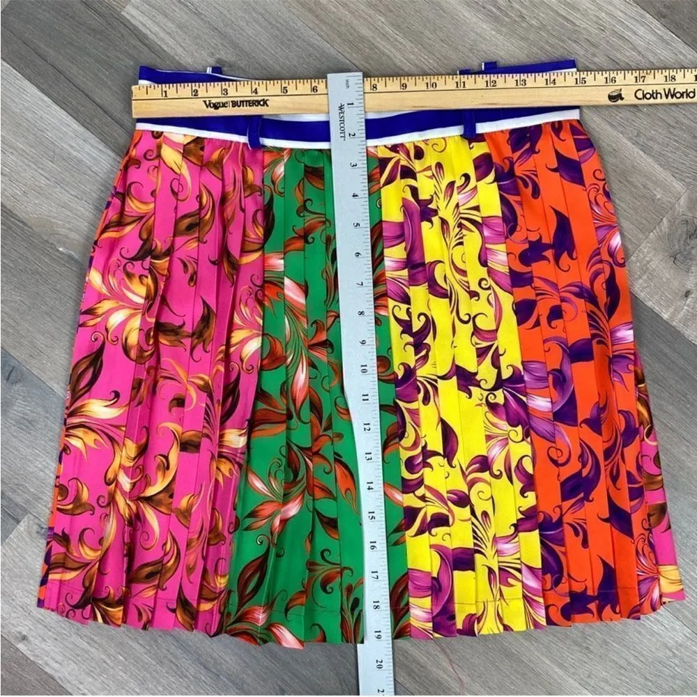 Anthropologie ‎ Delfi Collective Skirt Satin Pleated Panel Multicolor Size Medium - Image 12