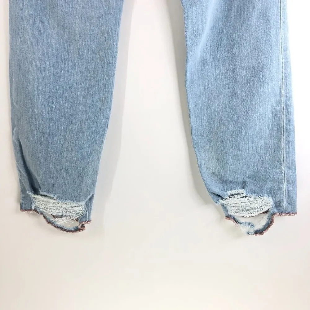 L'agence Lorelei High-Rise Straight-Leg Jeans Light Wash Unhemmed 25 Sample - Image 3