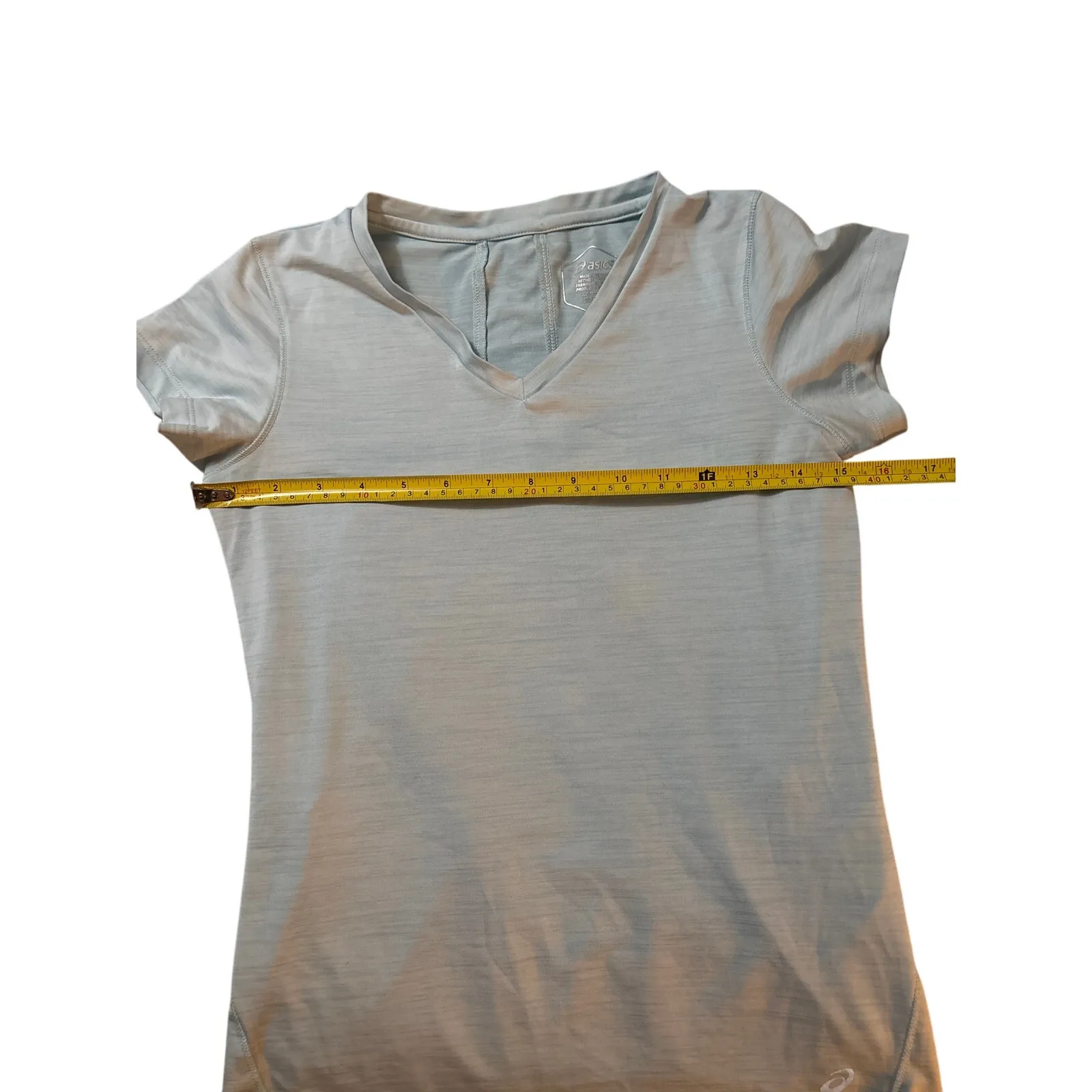 Asics Sky Blue T-Shirt XS Athleisure Pastel Sportswear Activewear Casual Comfy - Image 8