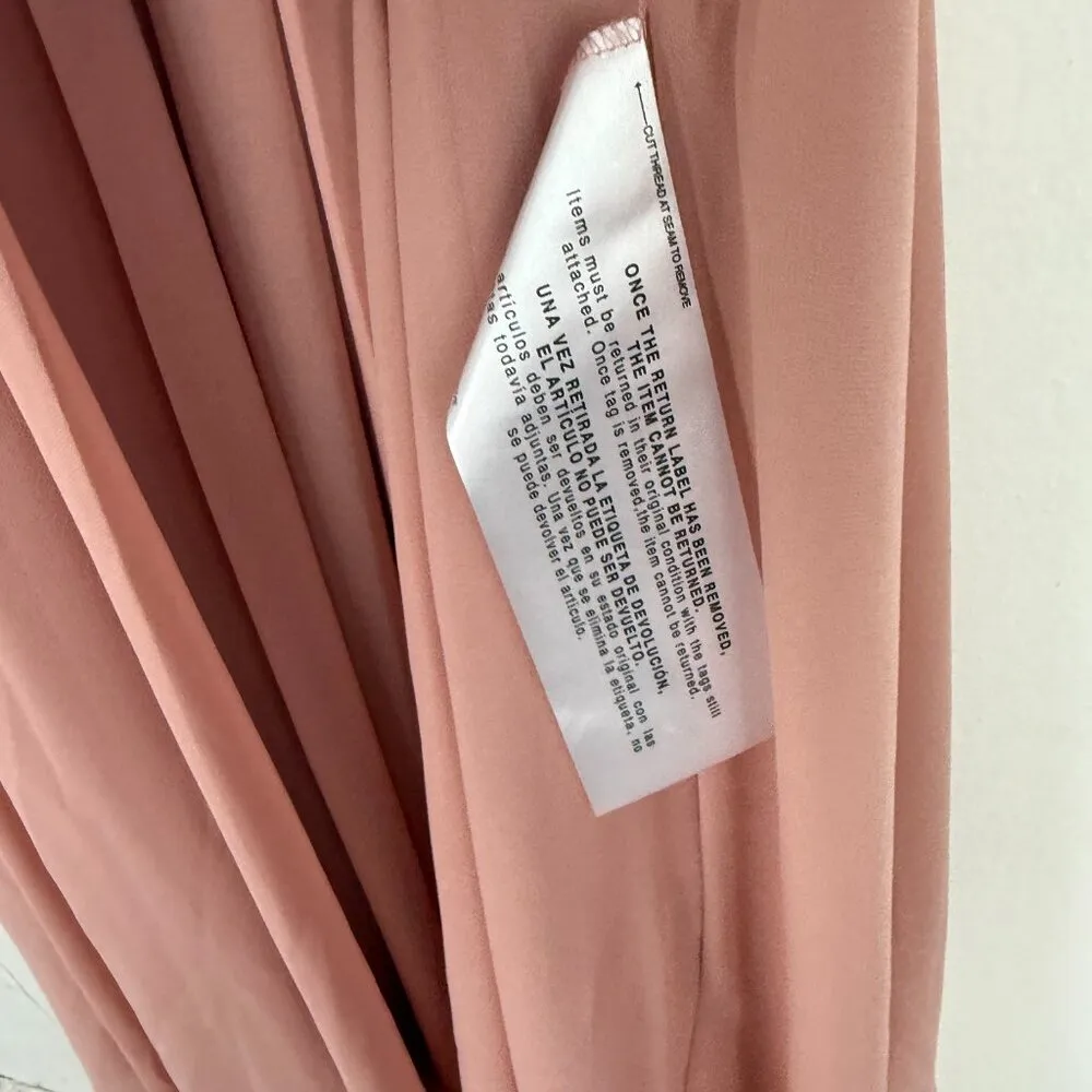 NWT Dress the Population Alicia Mixed Media Midi Dress Blush Pink Size Medium M - Image 6