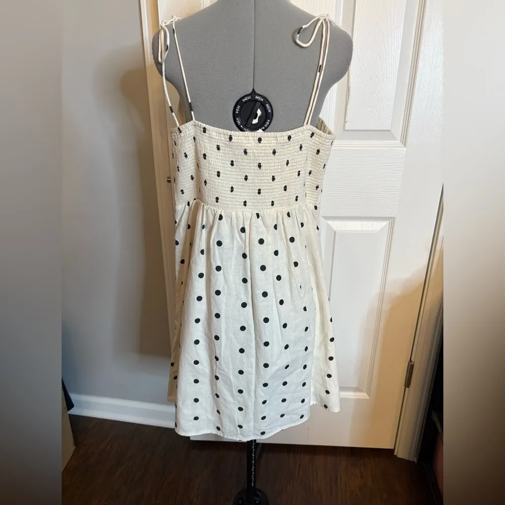 NWT Fit & Flare Tie-Strap Printed Mini Dress, Large - Image 4