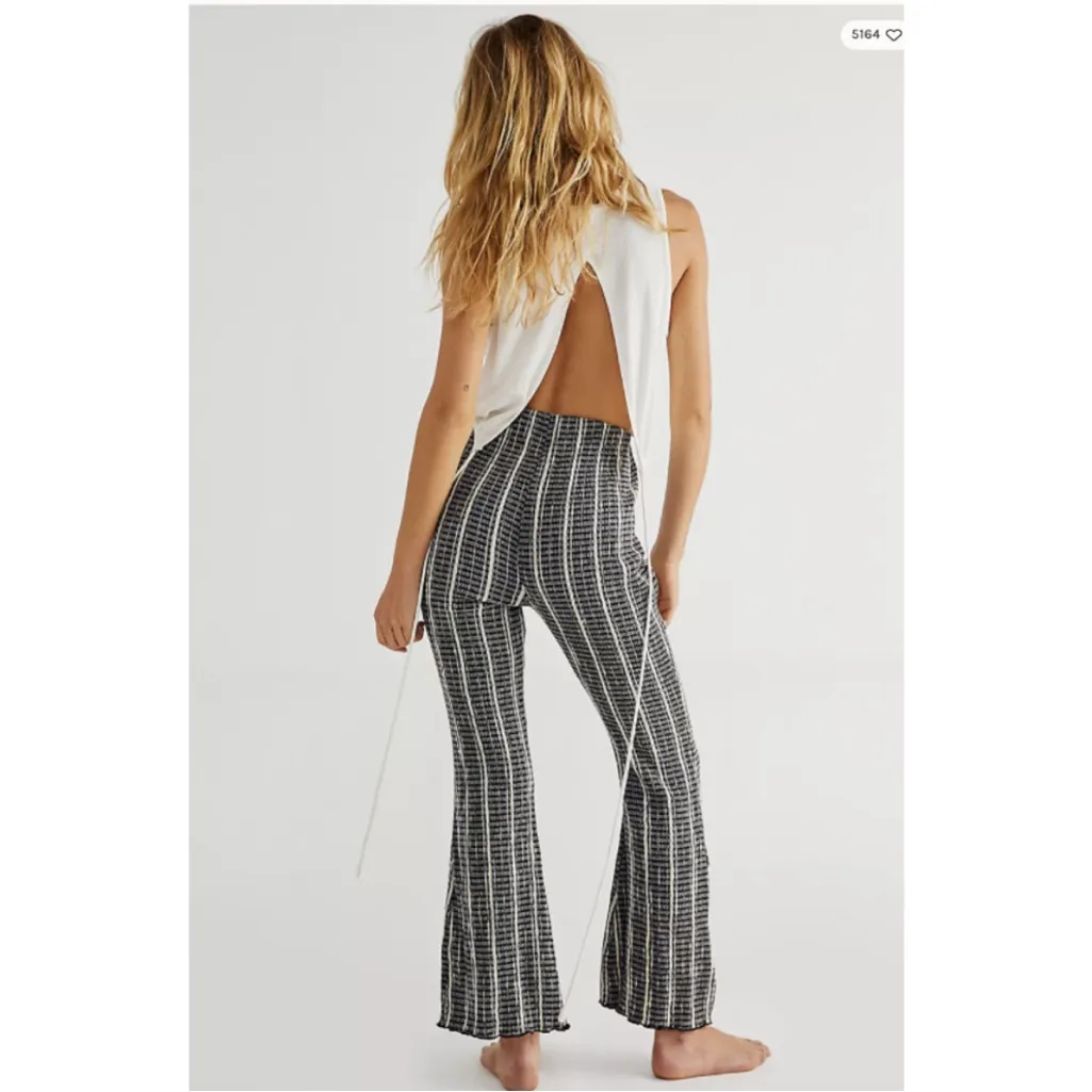 Free People Fine Line striped pull on pants Sz M - Image 2