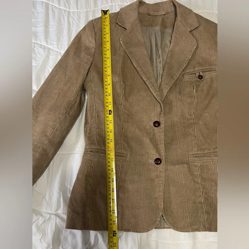 Women's Tan Corduroy Blazer Size M - Image 3