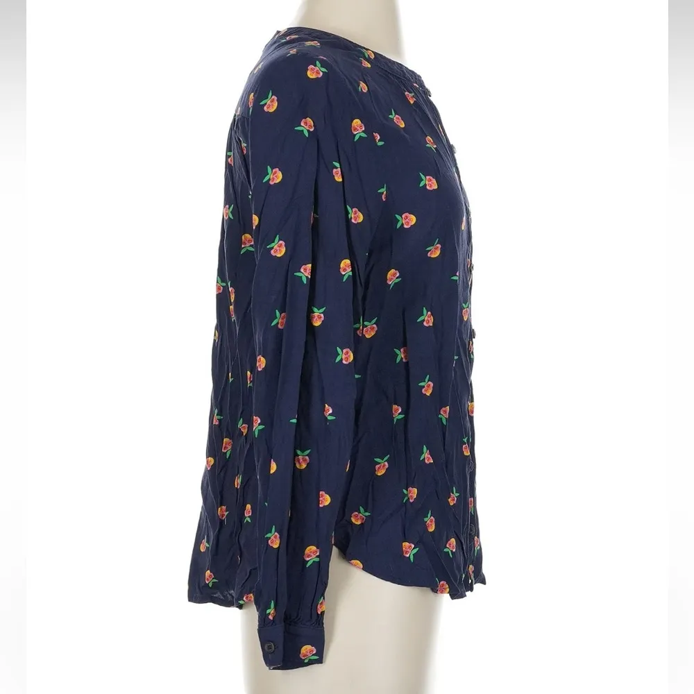 The Art Of Anthropologie Kendra Dandy Dreamer Buttondown Top Size 4 S Strawberry - Image 5