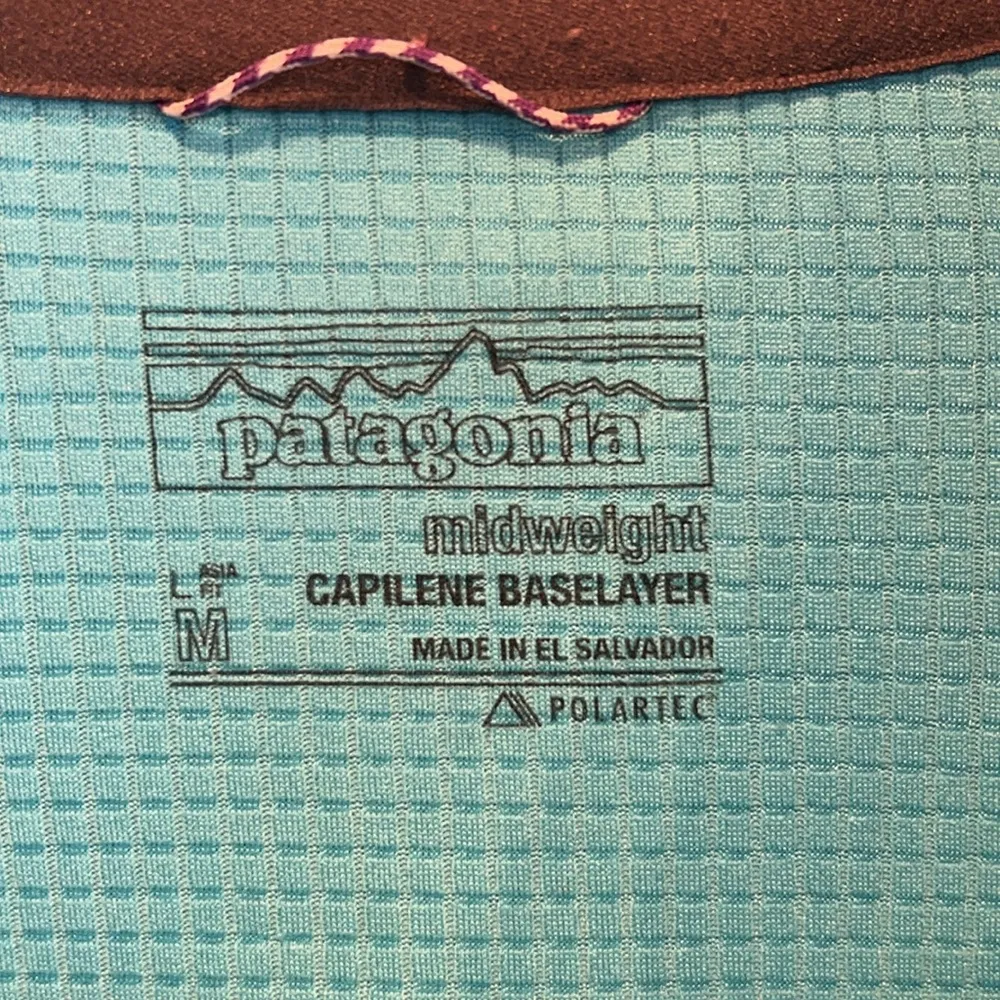 Patagonia Womens Medium Capilene Midweight Half Zip Baselayer Asia Fit Pullover - Image 5