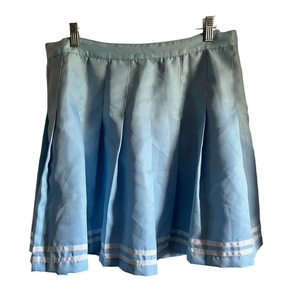 Dolls Kill  Sugar Thrillz In Cheer Bliss Pleated Mini Skirt 1X Women’s Blue - Image 2