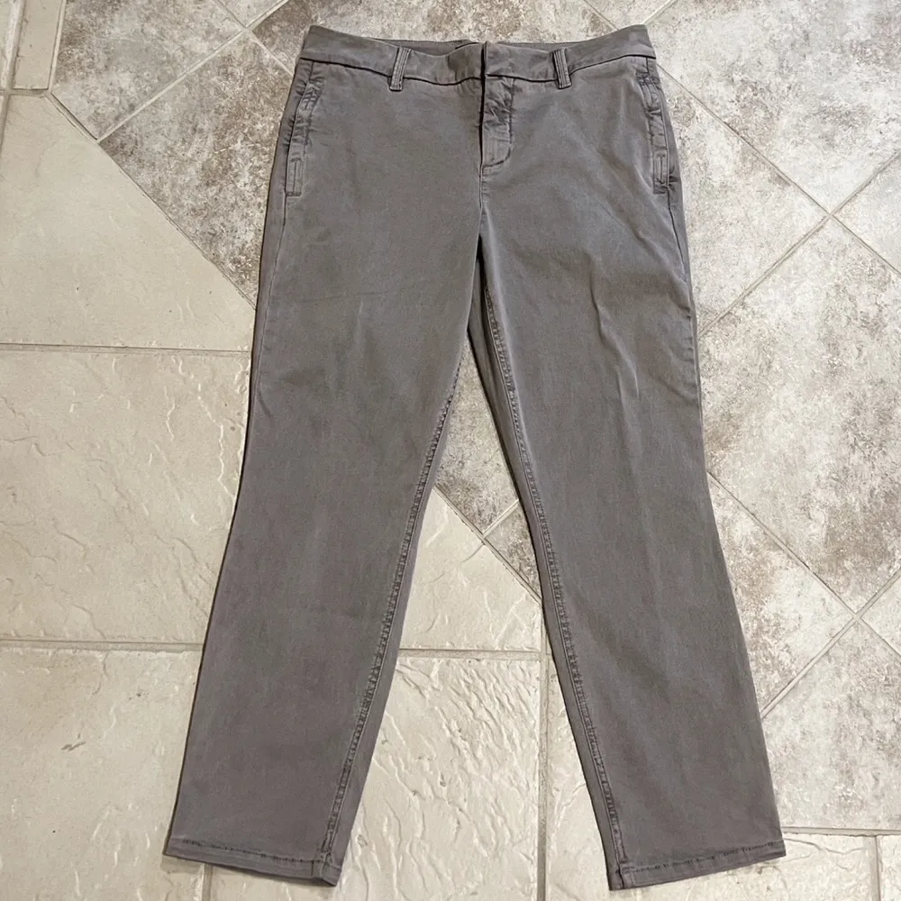 Level 99 Anthropologie gray straight leg ankle pants mid rise gray stret… Size 29 - Image 5