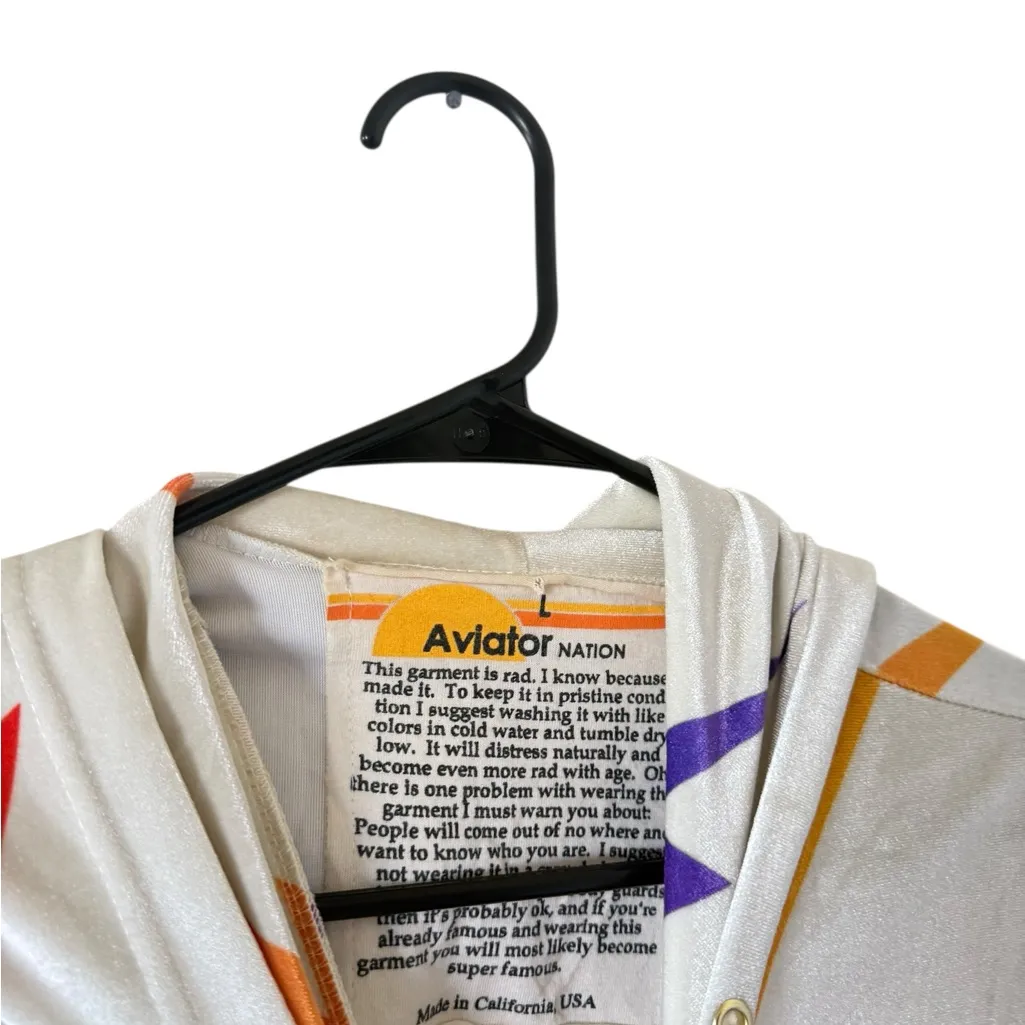 Aviator Nation Velvet Lightning Bolt Zip Up Hoodie - Image 3