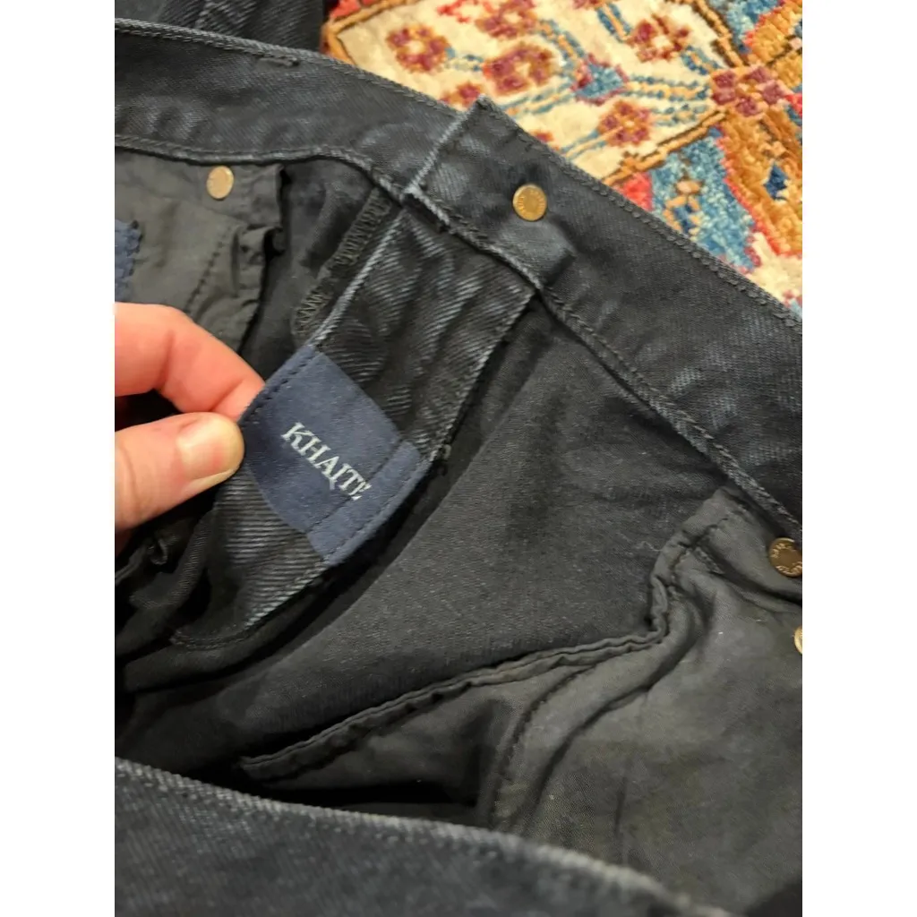 Khaite Kyle Jeans Women’s 30 Black High Rise Straight Leg 100% Cotton USA - Image 7