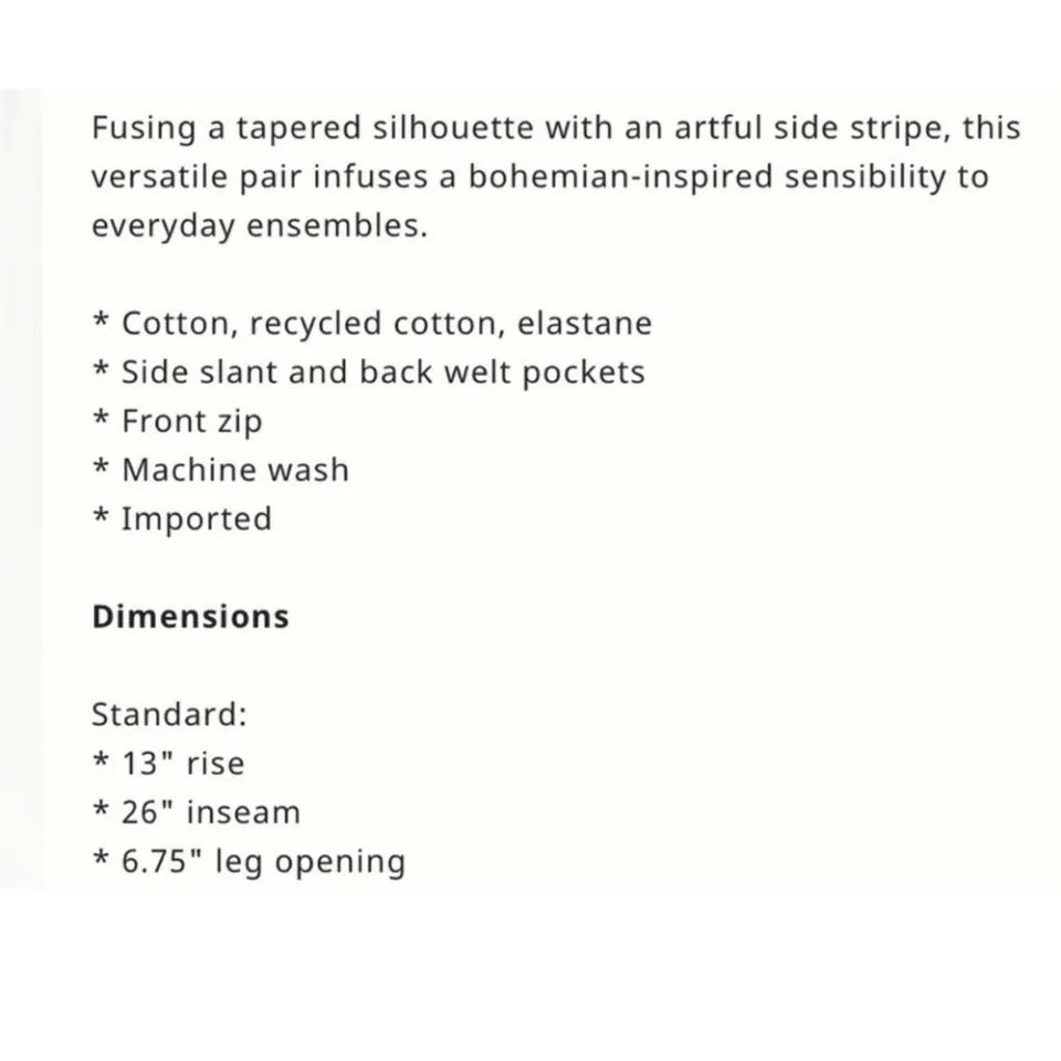 Anthropologie Boho Aztec Tapestry Tapered High Waisted Black Pants Sz 6 - Image 10