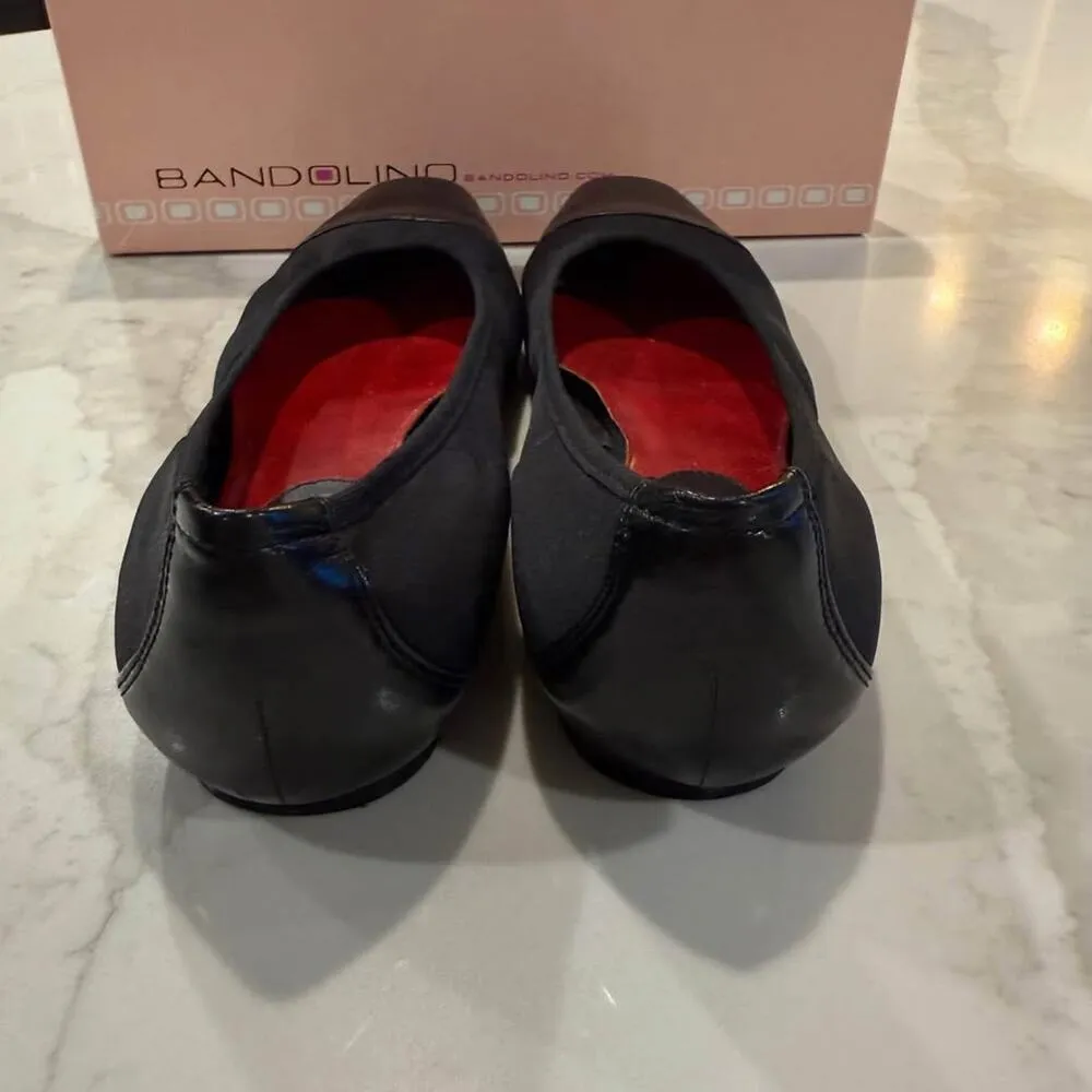 Bandolino BDGalaxy Ballet Slip On Flats Women's 7.5M Black Fabric Upper Cap Toe - Image 2