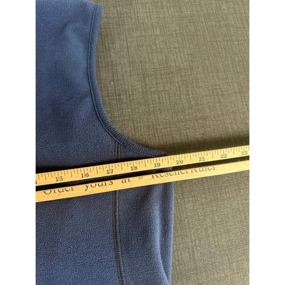 Old Navy Large Vest Sleeveless Fleece Blue Womens 2009 Full Zip Top Mock Neck - Image 6