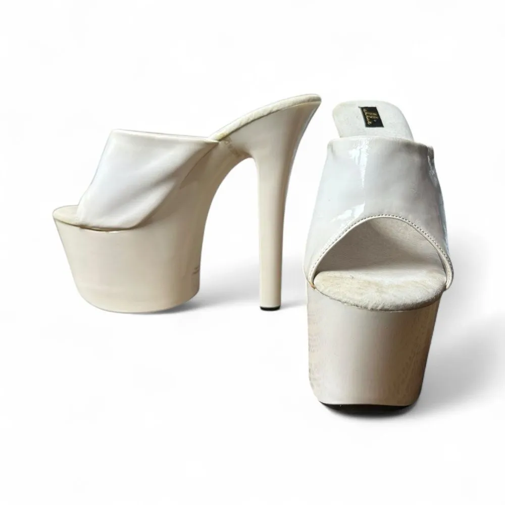 Ellie White Platform High Heel Shoes – Size 8 - Image 10