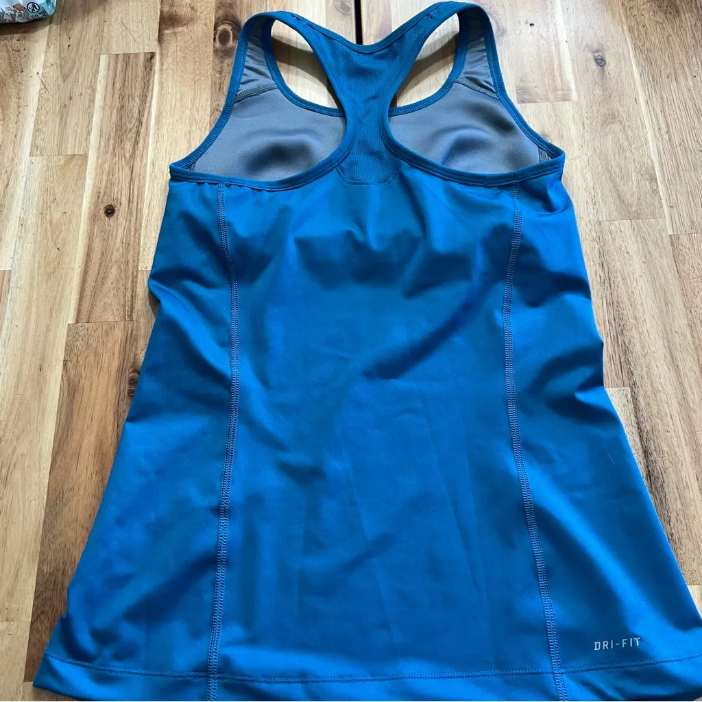 Nike Dri-FIT Racerback Athletic Tank Top Blue Size M - Image 4