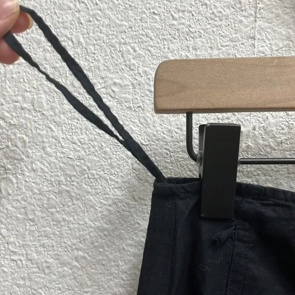 Vtg Black Tiered Maxi Skirt Small Nautical Beachy Vacation India Cotton - Image 4