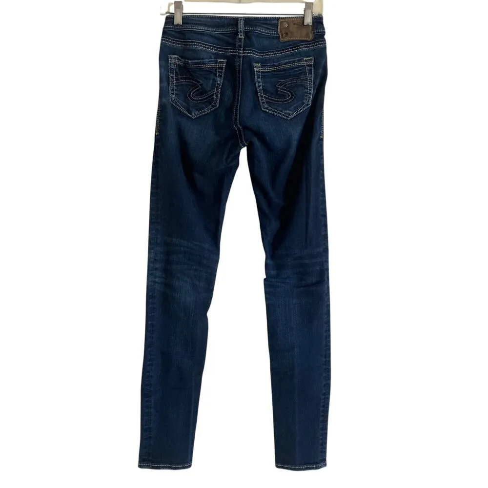 Silver Jeans Co Suki High Super Skinny Mid Wash Tailored Stretchy Jeans Size 26 - Image 2