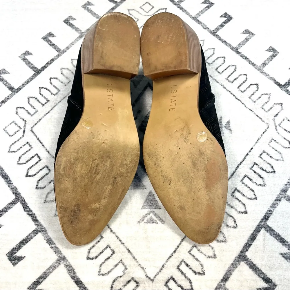 Iddah Black Perforated Side Cutout Ankle Boot Size 9 - Image 10