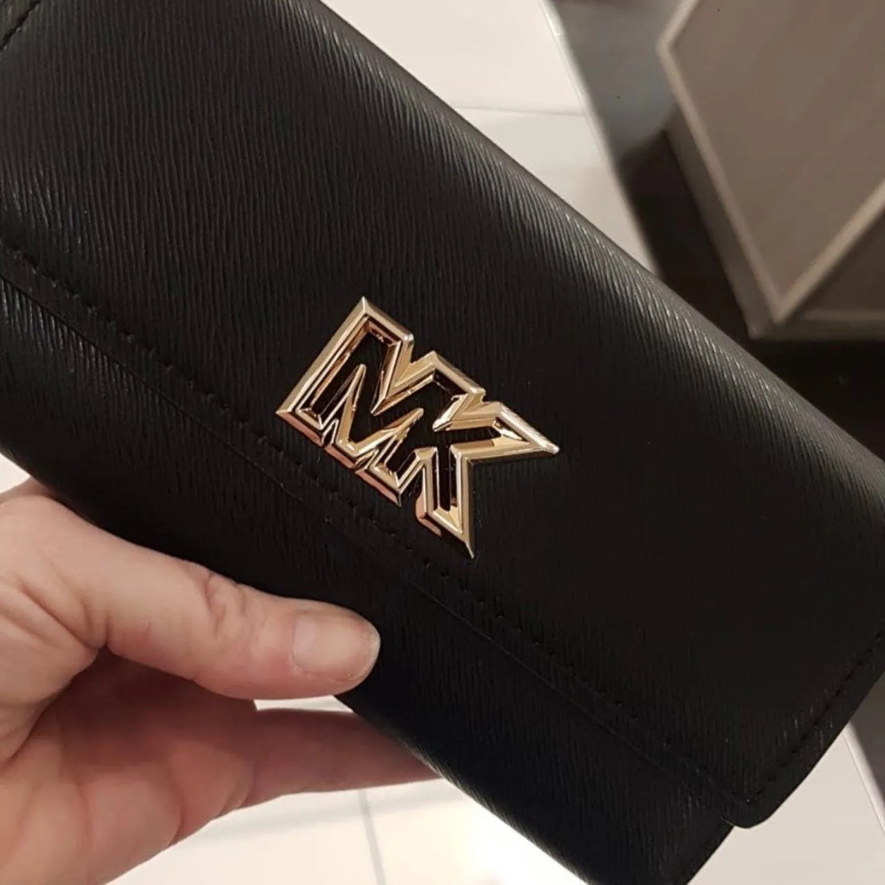 Michael Kors  Black Mimi Large Flap Wallet - Image 2