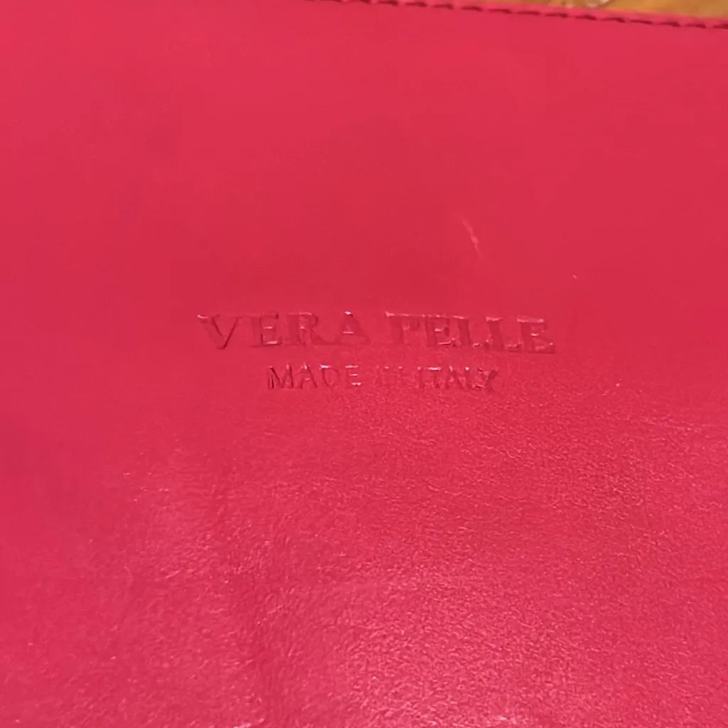 Vera Pelle | Pink Small Crossbody Bag Purse One Size Made In Italy - Image 2