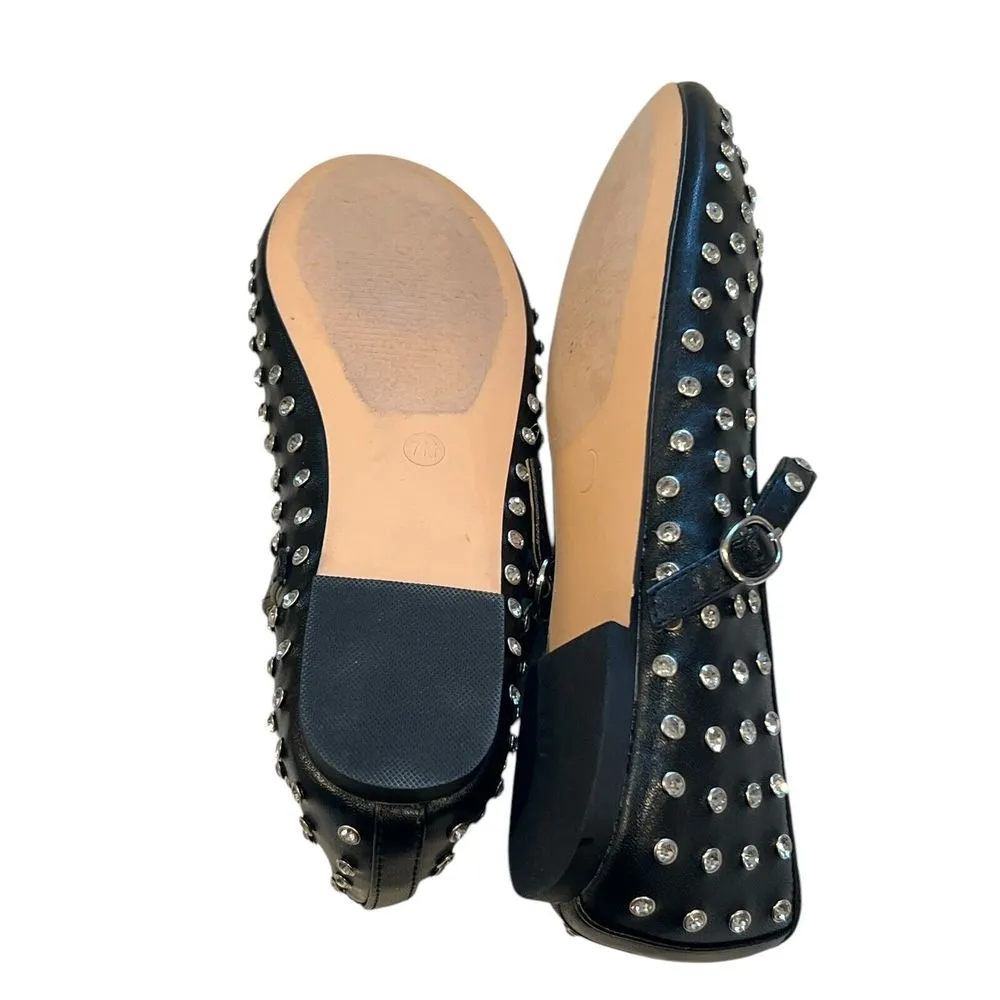 NEW House of Harlow 1960 Mary Jane Ballet‎ Flats Black Rhinestone Dazzle … Size 7 - Image 4